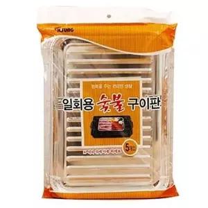 일회용 바베큐 구이판 5p 숯불 1회용 사각 (W684457)