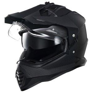 ILM 듀얼 스포츠 어드벤처 오토바이 헬멧, 선바이저 스노모빌 섬유, WS902 바이크 CASCO ATV 더트 (탄소 M) 호환 모델 핀록 오프로드