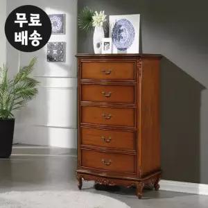몬테 엔틱 서랍장 원목 5단 옷 체스트 서랍 미니(700)