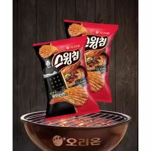 매장정품 ORION 스윙칩 바베큐갈비라면맛 M 50g 20개