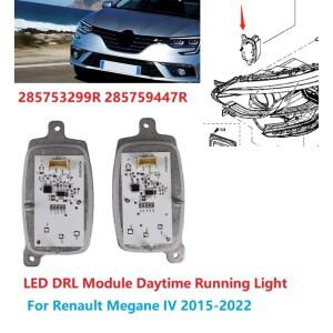 호환 1쌍 전조등 DRL 모듈 LED 주간 주행등 제어 장치 르노 IV 2015-2022 285753299R
