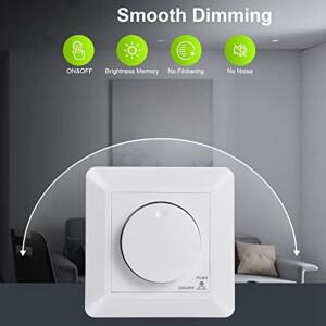 호환 LED 조광기 스위치  조도할로겐용 플러시 마운트 5-300 W 위상 제어