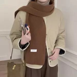 [옷자락]여자 민무늬 FW 패치 넓은 미니멀리즘 스웨터 5컬러 목도리