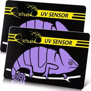 피슈엘 퀵 테 UVB 센서 파충류 UV 테스터 히팅 램프 변색 카드 표시등 사용 가능 선글라스 및 살균에 적합