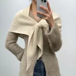 [옷자락]여자 FW 7컬러 목도리 삼각숄 니트짜임 와플 목도리