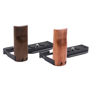 호환 카메라 케이지 ZV-E10 II 콜드 슈 마운트 우든 핸들 그립 퀵 릴리즈 L 플레이트 소니 비디오 필름 제