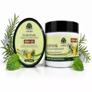 AARUMEE 로즈마리 + 민트 헤어 마스크 두껍고 강화 딥 컨디셔닝 비건 보태니컬 250ml 8.5액량 온스 250ML [