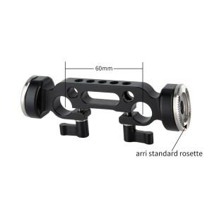 호환 치즈 핸들 카메라 케이지 숄더 리그 1/4 3/8 나사 클램프용 표준 ARRI Rosette M6 NICEYRIG 15mm로드