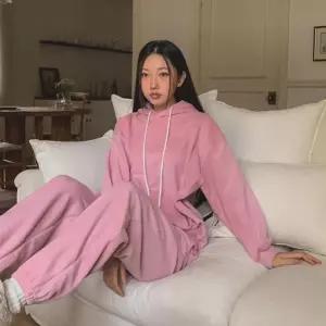[옷자락]여자 보온 츄리링바지 후디 FW 캥거루 맨투맨 세트