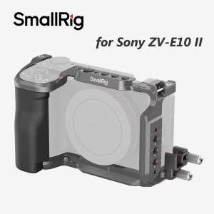 호환 소니 ZV-E10 II용 Smallrig HawkLock 퀵 릴리스 케이지 키트 나무 손잡이 베이스플레이트 L자형 마운