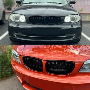 호환 입구 메쉬 프론트 범퍼 그릴  튜닝 액세서리 120i 쿠페와 같은 BMW 1 2007-2011