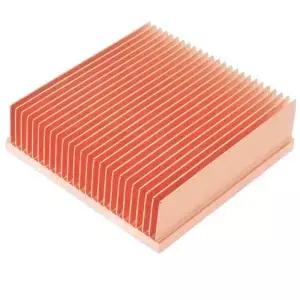 50x50x15mm 순수 구리 방열판 스카이빙 핀 라디에이터 쿨러 전자 칩 냉각용