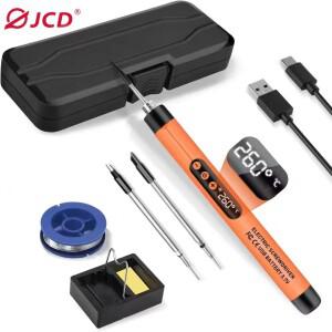 무선 USB 디지털 납땜 인두 온도 조절 가능 300-450 ℃ Type-C 1000mAh 배터리 지능형 용접 철 도구