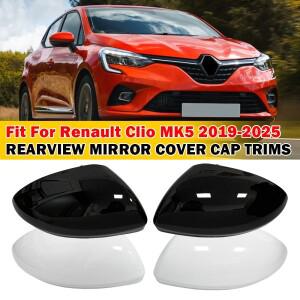 Renault Clio MK5 2019-2025 자동차 교체 백미러 사이드 커버 윙 캡 외부 케이스 트림 액세서리 차량 장식