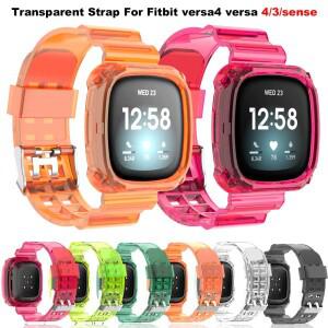 Fitbit Versa 3 Sense2 2 용 투명 시계 밴드 스마트 교체 스포츠 팔찌