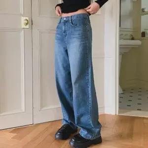 [옷자락]여자 면원단 보온 워싱 FW H라인 미니멀리즘 데일리 데님팬츠
