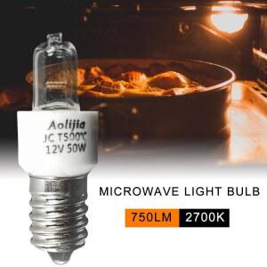 발열전구 50W 12V E14 오븐 전구 조명 할로겐 램프 건조기, 전자레인지 내성 500 전자 레인지 고온