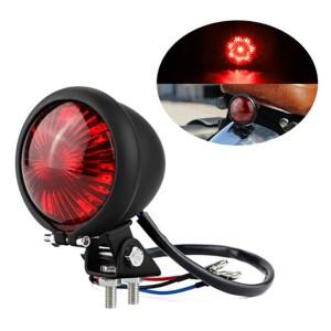 레트로 개조 LED 미등, 바이크 오토바이 액세서리, 크루즈 금속 브레이크 조명, 러닝 원형 1 개