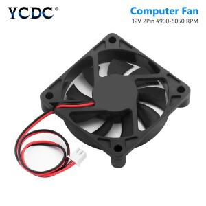 컴퓨터 PC 케이스 CPU 쿨러 팬, 저소음 방열판 4900-6050 RPM, 60X60X12mm, 2 핀, 12V DC
