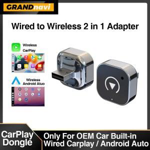 카플레이동글 새로운 무선 CarPlay 안드로이드 자동 어댑터 USB 동글 스마트 미니 박스 플러그 플레이 범용 VW Toyota Nissan Honda Ford Benz