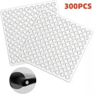 300/100pcs 자체 접착 투명 도어 스톱 고무 댐퍼 버퍼 캐비닛 범퍼 실리콘 가구 도트 쿠션 보호 패드