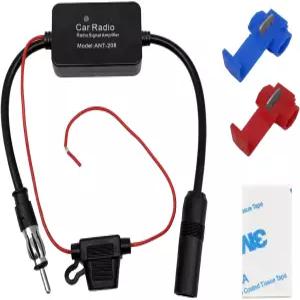 12V 차량용 안테나 부스터 25 db 신호 수신 증폭기 증폭 및 소음 감소 AM FM 차량 스테레오 오디오 라디오