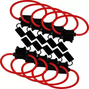 10 팩 - 30A 퓨즈용 EPAuto 12V-DC ATC/ATO 12 AWG 인라인 홀더