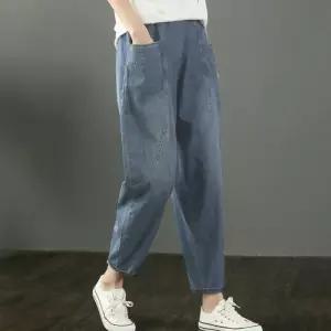 [퀸이즈][퀸이즈] 데일리 밴딩 앞포켓 데님 배기팬츠