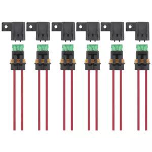 6팩 인라인 퓨즈 홀더 30 AWG 12 게이지 방수 30A 블레이드 차량 해상 중장비 버스 전원 시스템용 커버