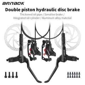 BANBOK MTB 자전거 유압 디스크 브레이크, 피스톤 오일 압력 켈리퍼, 800 1450mm 호스, 160mm 로터, 3 핑거