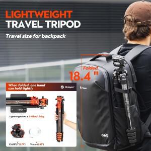 호환 Fotopro X Airfly 경량 여행 카메라 삼각대  파노라마 볼 헤드 컴팩트  휴대용 전문 카본