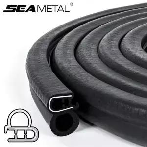 SEAMETAL 5m 자동차 도어 고무 씰 스트립 보트 홈 실란트 용 측면 PVC 전구가있는 범용 방음 씰링