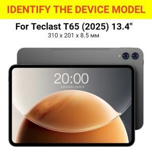 호환 Funda 태클라스트 T65 (2025) 케이스용 스마트 13.4인치 태블릿 PC 트리플 폴딩 스탠드 커버(하드 백