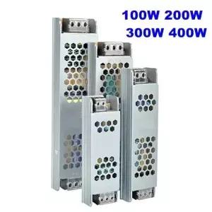 DC12V 24V 조명 변압기 전원 공급 장치 어댑터 5A 12A 초박형 LED 스트립 스위치 드라이버 램프 100W 200W