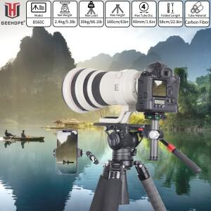 호환 B560C 카본 삼각대 40mm 튜브 전문 헤비 듀티 DSLR 카메라 촬영 조류 관찰을위한 30kg로드 보울