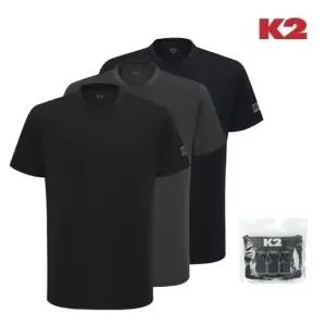 K2 케이투 KMM26284 남성 티셔츠 남여공용 여름 기능성 라운드 반팔 3PACK 패키지 LE1221725164