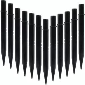 디제데브 12Pcs 태양광 조명 스파이크 6.3인치 토치 스테이크 정원 조경 마당 통로 파티오 램프 극(내경