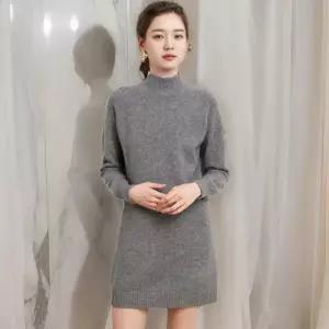 [옷자락]여자 가을 니트 폴라 이너 겨울 반목 미니원피스