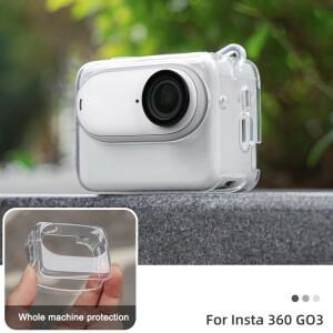 호환 Insta360 GO3S 실리콘 보호 케이스용 엄지 카메라 액세서리 투명 충격 커버 전신 쉘