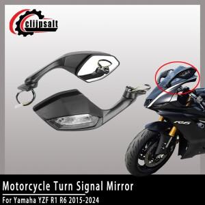 Yamaha YZF R6 R1 2015-2024 바이크 오토바이 LED 헤드 라이트 백미러 사이드  외부 액세서리 반사 거울