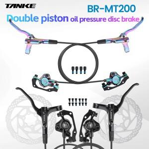 TANKE MT200 자전거 유압 디스크 브레이크 MTB BL BR 800/1600mm 2 피스톤 3 핑거 스틸 레버 부품 업그레이