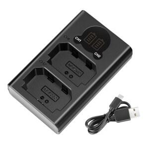 소니 NP-FZ100 배터리용 최신 듀얼 USB 충전기 ZV-E1 FX3 FX30 A1 A9 II A7R V A7S III A7 IV A6600 A7C 카메라와 호환 LCD 디스플레이로 설계 다용도 충전 옵션 제공