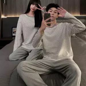 [하프클럽/셀럽하우스]남여공용 커플 스트라이프 파자마세트 상하의 홈웨어