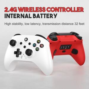 호환 2.4G 무선 게임패드 Xbox One  시리즈 S  X 콘솔 윈도우 7 8 10 PC용 듀얼 진동/6축 멀티 컨트롤러