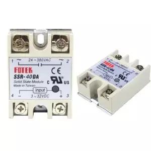 SSR-40DA DC-AC 솔리드 스테이트 릴레이 40A 3-32VDC 24V-380VAC