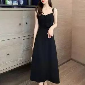 스커트 여성롱원피스 여름 블랙벨 민소매원피스 슬림