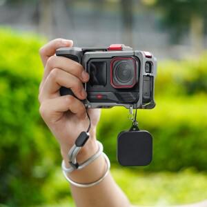 호환 Insta360 Ace/Ace Pro1/2 Metal Street Photo Vlog 그립 마운트 금속 퀵 릴리스 토끼 케이지 인체 공