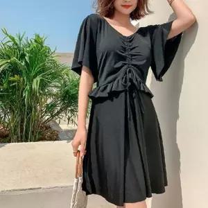 빅사이즈 레베카 셔링 원피스수영복 체형커버 여성 비치웨어