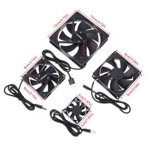 5V 무브러시 냉각 팬 USB 라우터 컴퓨터 케이스 TV 박스 쿨링 50mm 120mm PC DIY 쿨러 데스크탑