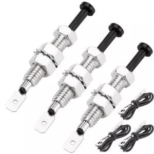 r도어 핀 스위치 자동차 후드 잼 자동 알람 보안 조정 가능 트렁크용 12VDC 20A 꺼짐 - 3Pcs